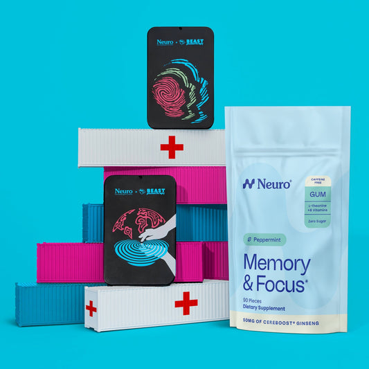 Memory & Focus Gum + Beast Philanthropy tins