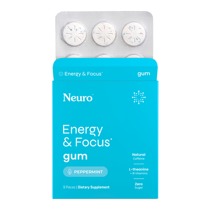 Energy & Focus Gum Peppermint Blister